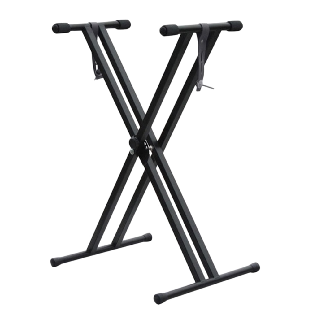 Electronic Keyboard Stand Adjustable Metal Double-X Electric Piano Rack