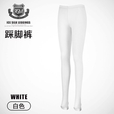 Ropa de Golf para mujer, protector solar para deportes al aire libre, pantalones de fondo de hielo, calcetines de anti UV: Blanco