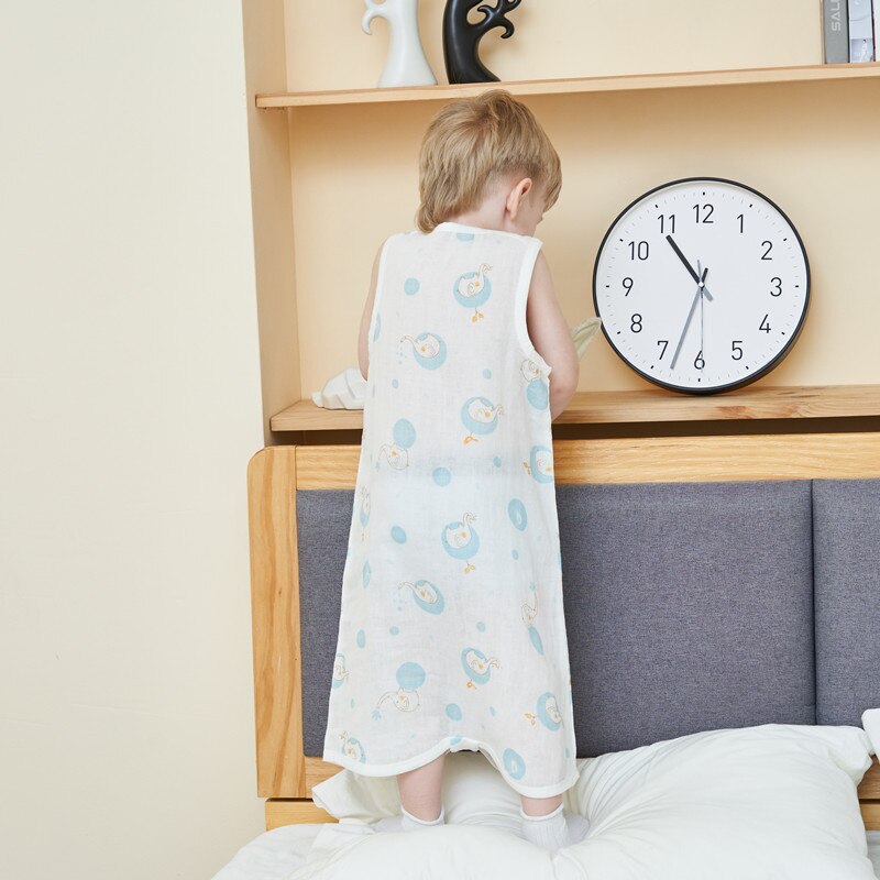 Baby Slaapzak Lente Zomer Jongens Meisjes Dunne Katoenen Gaas Mouwloze Baby Split Been Sleepsack Ademend Kinderen Vest Cocon