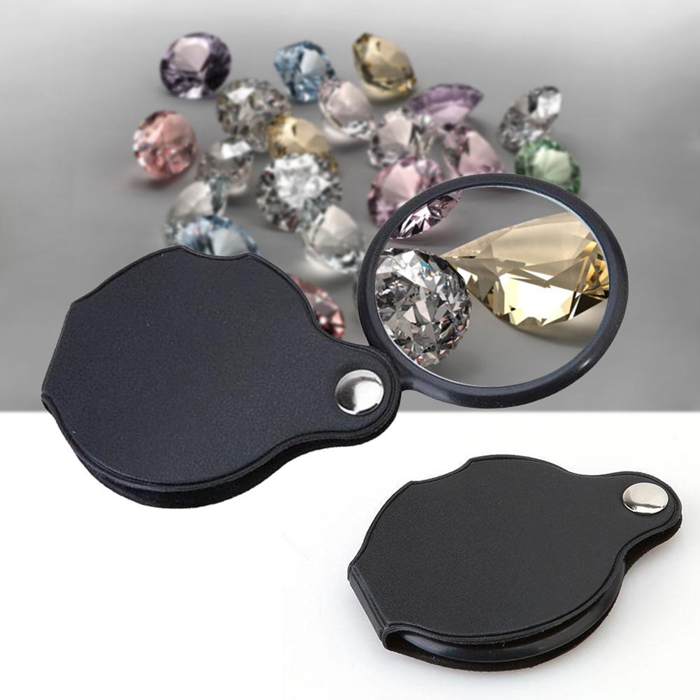 Mini poche 10x Loupe de bijoux pliante Loupe pour verre optique haute définition lecture montre réparation Loupe en verre pour les yeux