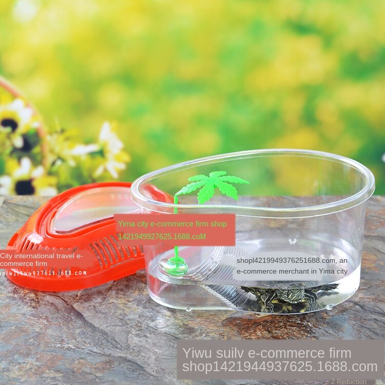 Transparent plastic small fish tank goldfish tank turtle tank pet box turtle box