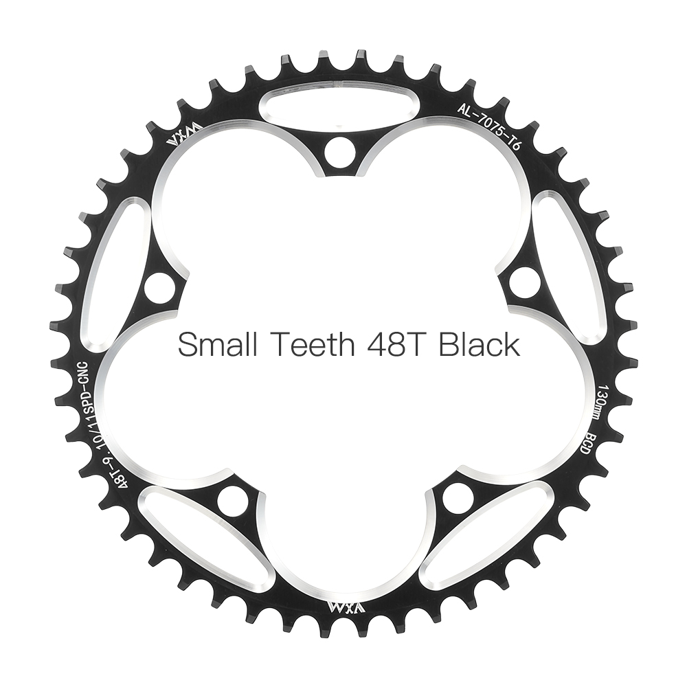 Plato de bicicleta de carretera VXM 130BCD redondo 38T 40T 42T 44T 46 48 50 52 54 56T 58T rueda de cadena ancha estrecha para bicicleta Shimano 5700 6700: Gris claro