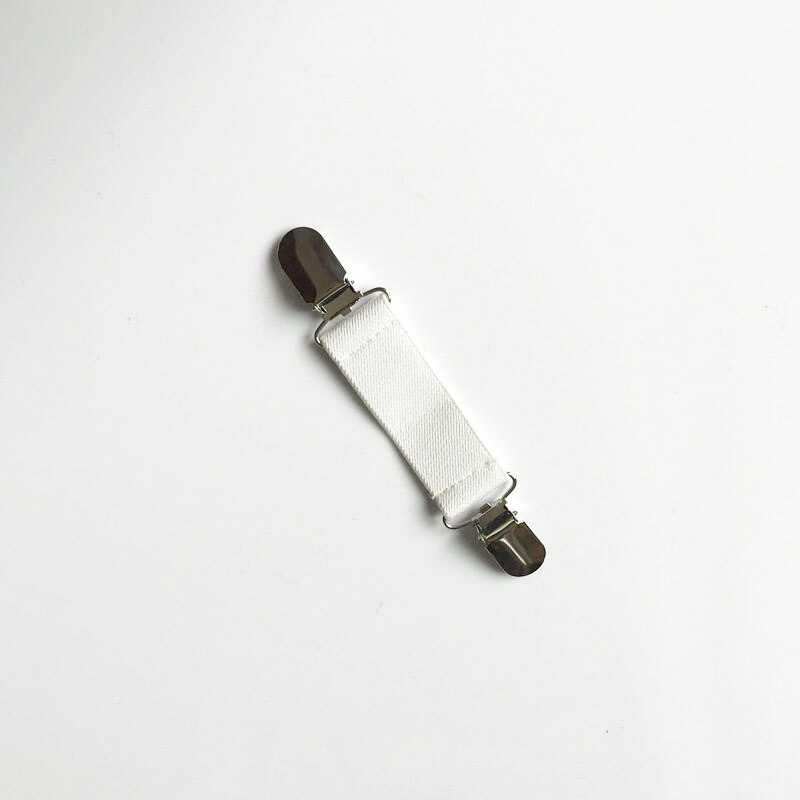 Metal Elastic Dress Pants Clips Non-Slip Garment Waistband Extender Clothes Clip Multifunction For Fixed Bed Sheet Sofa Goloves: white