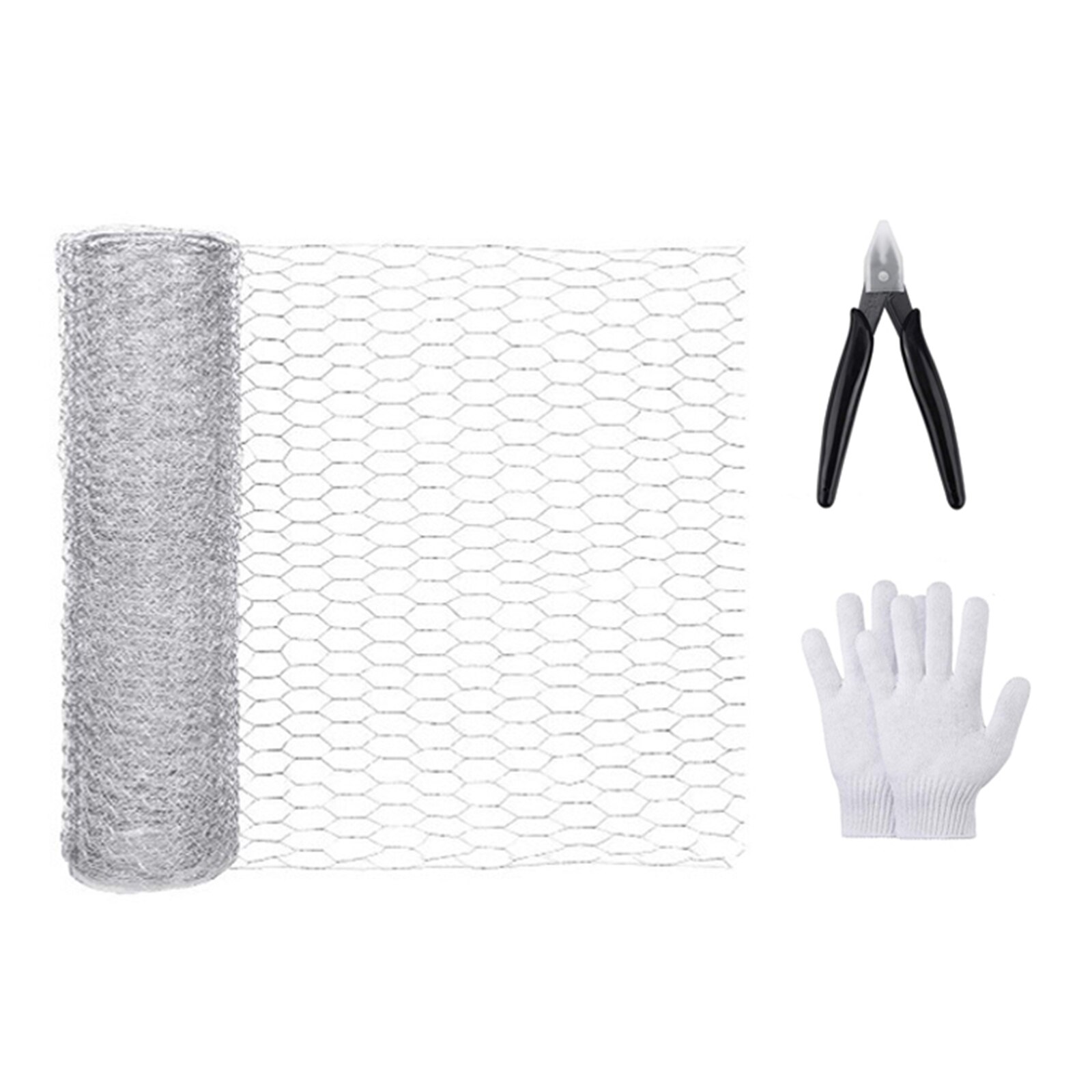 Rete metallica esagonale zincata leggera e abbastanza resistente per uso domestico per progetti artigianali rete da recinzione per conigli: Silver 0.1 x 5m