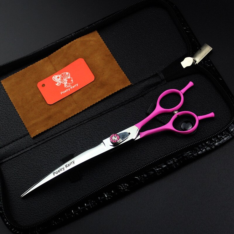 JP440C 7.0 7.5 8.0 Inch Grooming Scissors Curved Shear for Teddy/Pomeranian Dogs Pet Grooming Tools