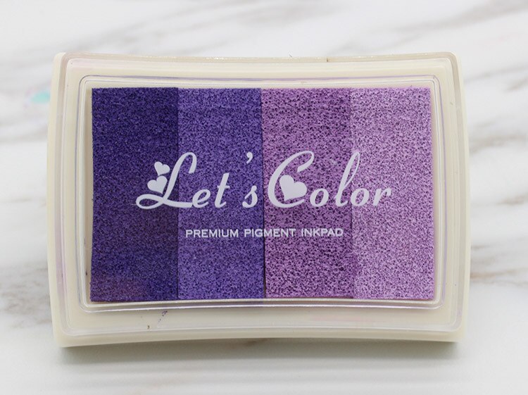 Almohadilla de tinta para álbum de recortes, sellos coloridos de tinta para decoración, sellos de sellado, pintura, de boda, 1 caja/5 colores: D