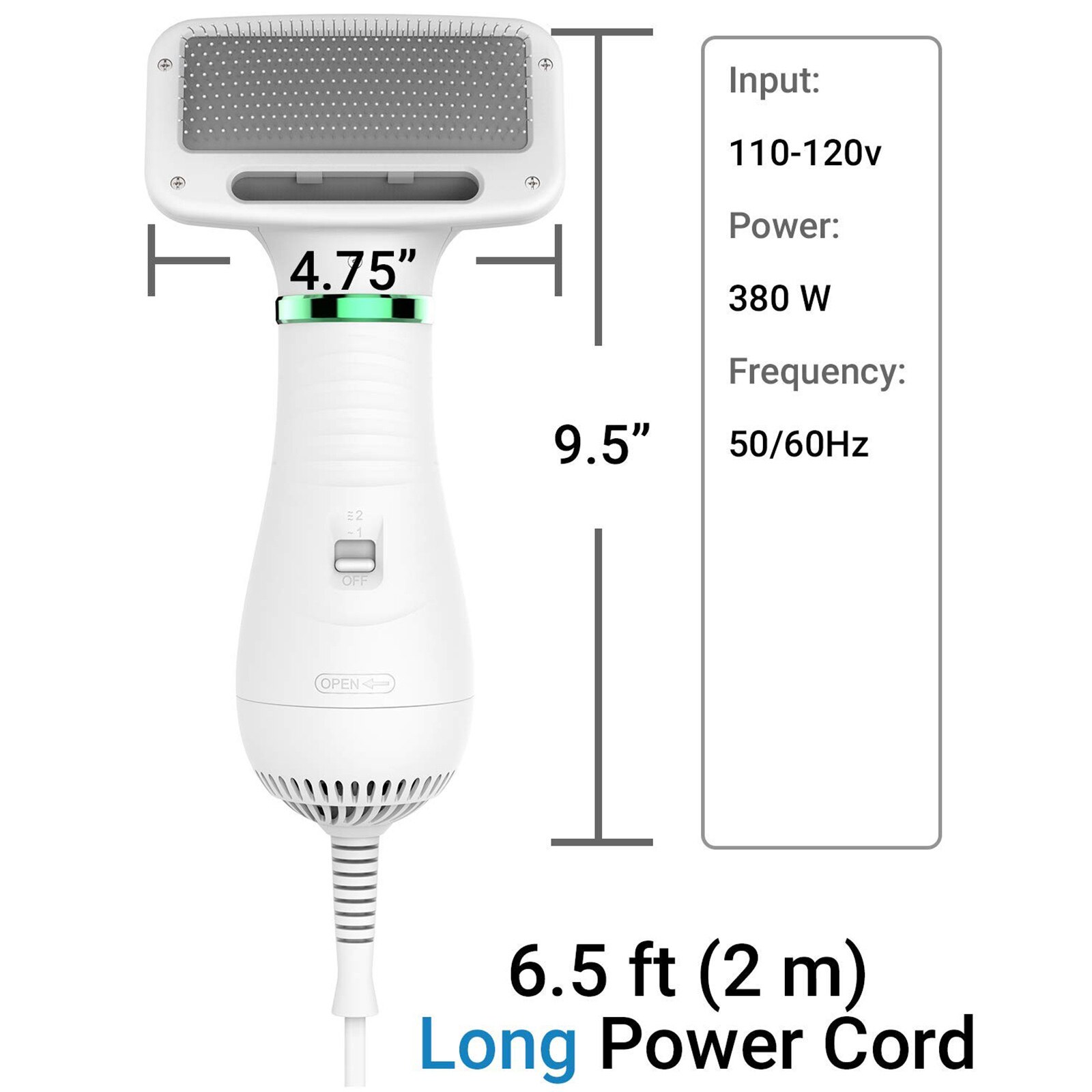 Przenośna suszarka robić włosów dla zwierząt 2 w 1 pielęgnacja zwierząt domowych suszarka robić włosów dmuchawa cicha regulacja temperatury dla małych średnich duże psy koty