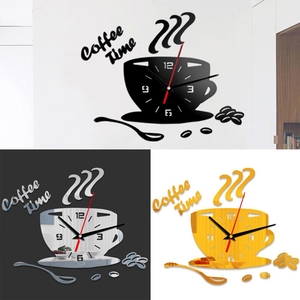 3D Clock DIY Livingroom Home Decor Windows Wall Clock Quiet Acrylic Silent Mirror Clock Decoration Interior