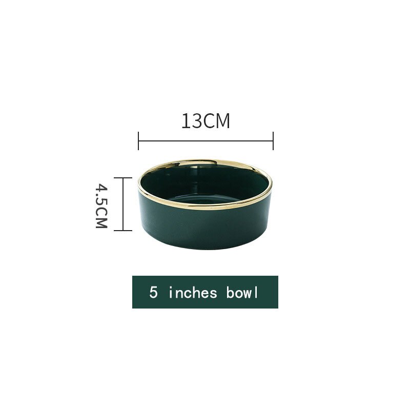 Luksus keramik køkkengrej skål tallerken middagssæt smaragdgrøn phnom penh suppeskål vestlig tallerken sæt runde ovale plader: 5 tommer skål