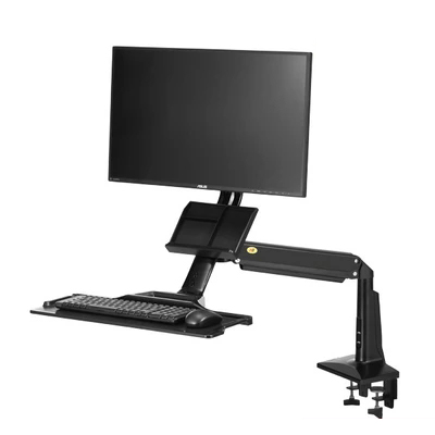 Nb FC35 190Cm Computer Sit-Stand Werk Station Desk Mount Laptop Table Stand Monitor Beugel Plank Met Toetsenbord plaat