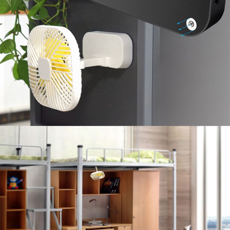 Universal Magnetic Mini Fan USB or 4x AA Battery Powered Desk Fan with 3 Speed Timing Function Personal Fans for Camping Office