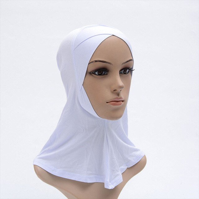 Pañuelo para la cabeza de mujer musulmana, Hijab de algodón elástico, turbante, turbante, gorro, chal, pañuelo de Islam, diadema interior, Capó: 2