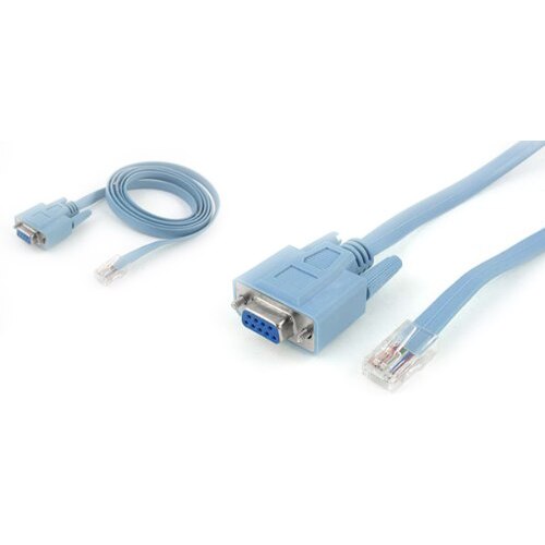 4.9Ft RJ45 Male to D-Sub RS232 DB9 Female Adapter Flat Cable