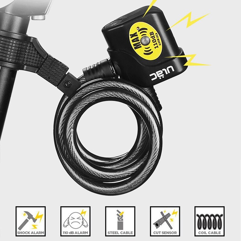 Ulac Candado Con Alarma Electrónica Para Bicicleta Grandado 