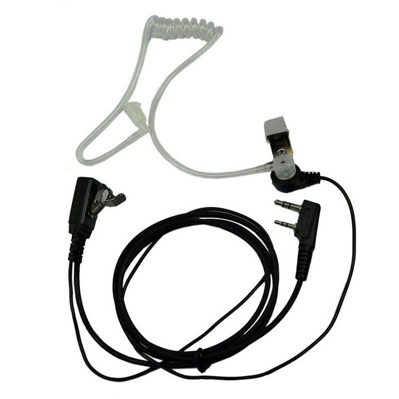 2 Pin Ptt Mic Headset Covert Akoestische Buis In-Ear Oortelefoon Voor Kenwood Hyt Weierwei Tk Motorola Baofeng UV-5R radio Accessoires