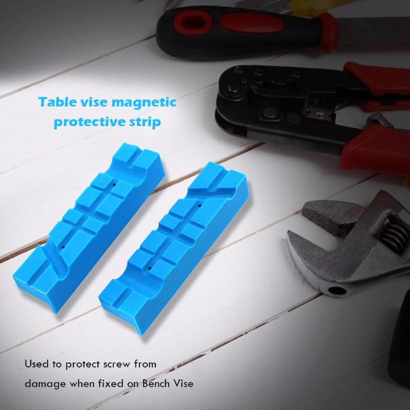 2 Stuks Magnetische Bench Vice Kaak Pad Multi-Groef Frees Vise Holder Grips Heavy Duty Voor Frees voor Boormachine