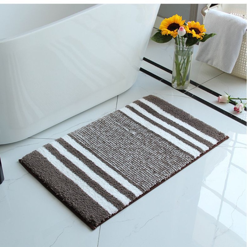 Bathroom Absorbent Doormat Non-Slip Shower Rug Quick-Dry Toilet Floor Mat Washable Entryway Foot Pad Bathroom Essential Carpet