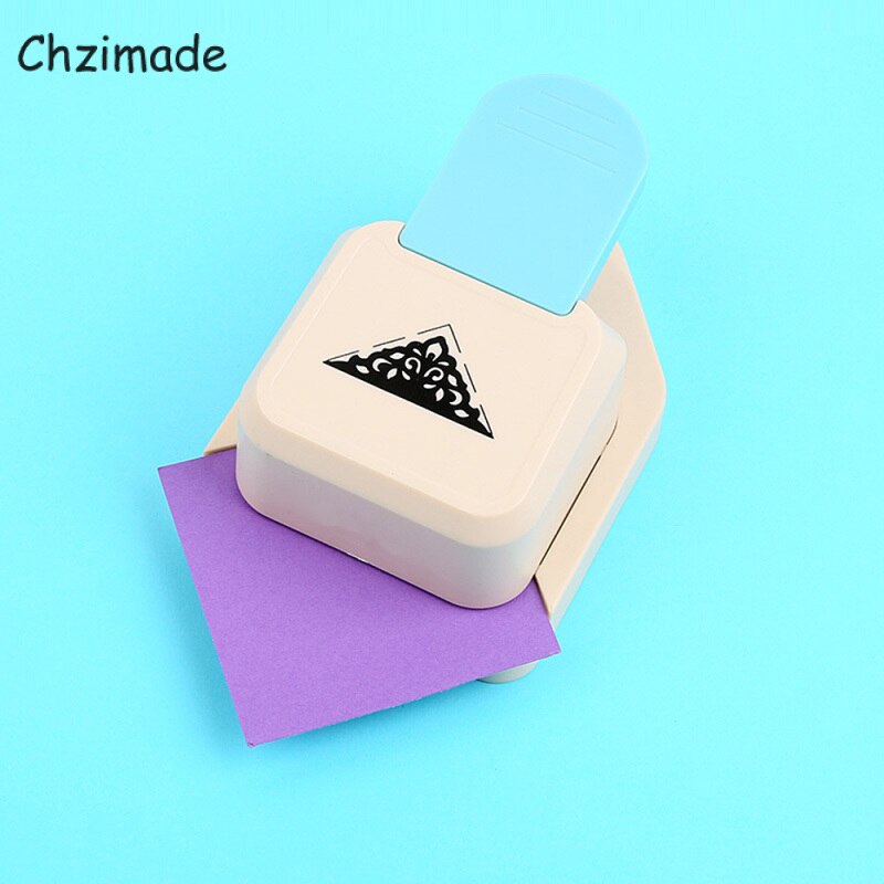 Chzimade Driehoek Vormige Grote Hoek Papier Snijmachine Punch Card Photo Cutter Tool Grens Puncher Scrapbooking Ambachten