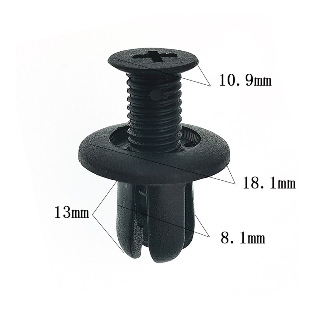 100Pcs Car Body Push Retainer Pin Rivet Bumper Door Trim Panel Retainer Fastener Kit Mixed Auto Fastener Clip Car Accessories