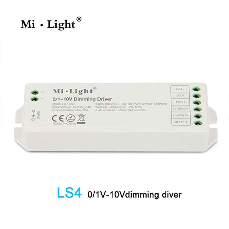 Milight LS4 0/1 ~ 10 V led Dimmen Driver PWM of Push Dimmen Signaal Ingang led controller voor enkele kleur led strip