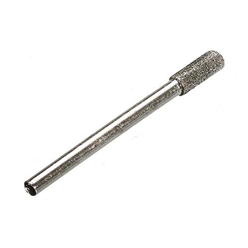 10PCS 4mm Diamond Coated Cylindrical Burr Chainsaw Sharpener Stone File Chain Saw Sharpening Carving Grinding Tools