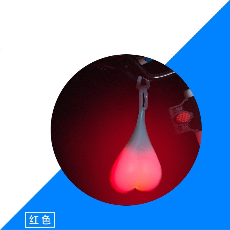 Fiets Licht Hartvorm Fietsen Ballen Staart Waterdichte Siliconen Fiets Achterlicht Achterlichten Night Waarschuwing Led: Red