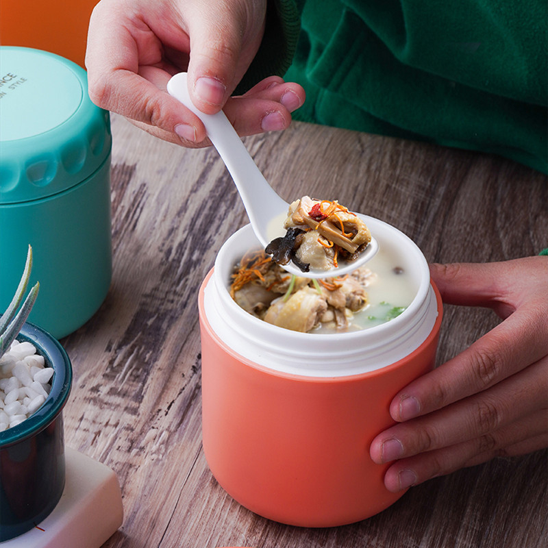 380ml Insulated Lunch Box Soup Holder Portable Food Container For Picnic School Office Hand-Held Soup Cup Kitchen Accessories