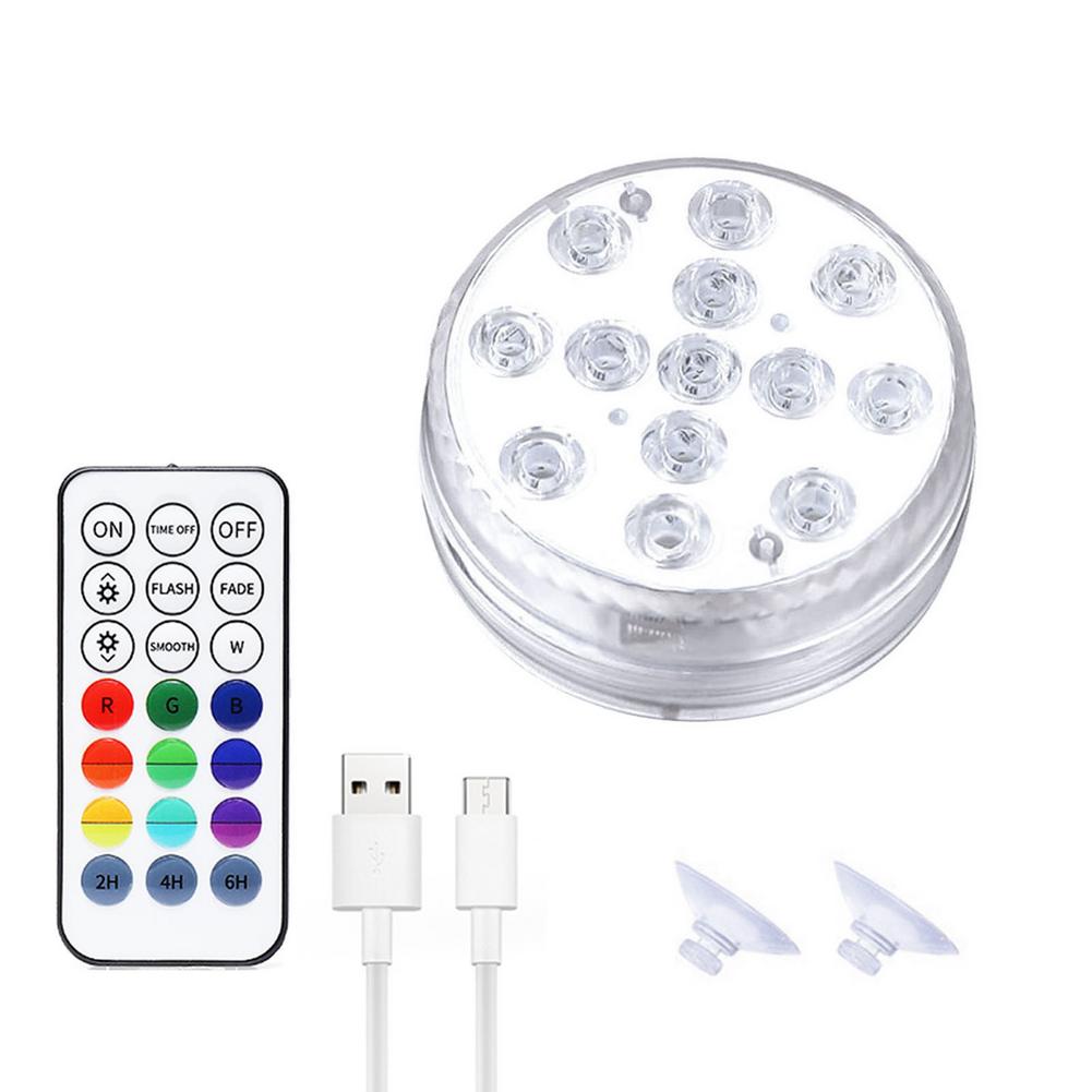 13 Led Remote Controlled Onderwater Licht IP68 Waterdichte Rgb Multicolor Submersible Vaas Decoratie Licht Zwembad Lamp
