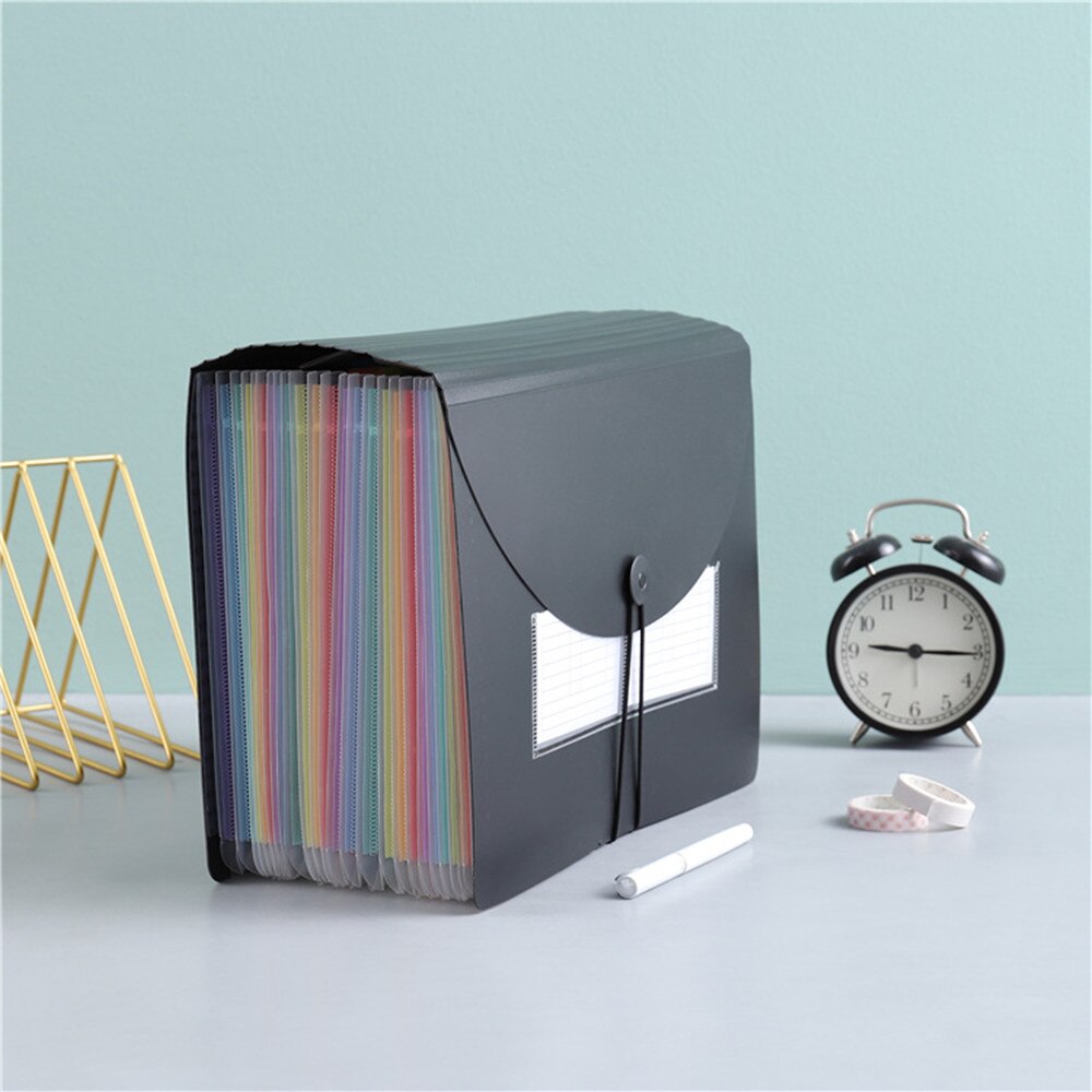 24 Pocket A4 Office Multilayer Expanding File Box Folder Document Organiser School Office Stationery File Supplies