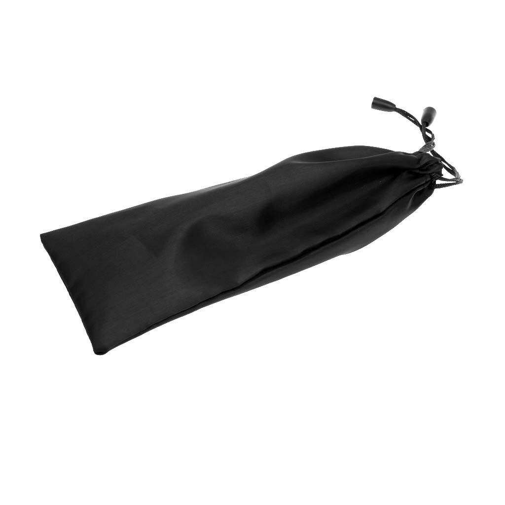 Outdoor camping awning tent pegs storage bag with drawstring - black