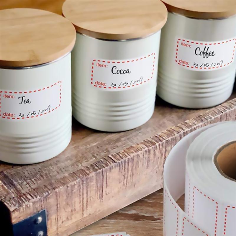 Pegatinas De Cartón, Pegatinas O Etiquetas Para Tarros De Especias Y Hierbas. Conjunto De 18
