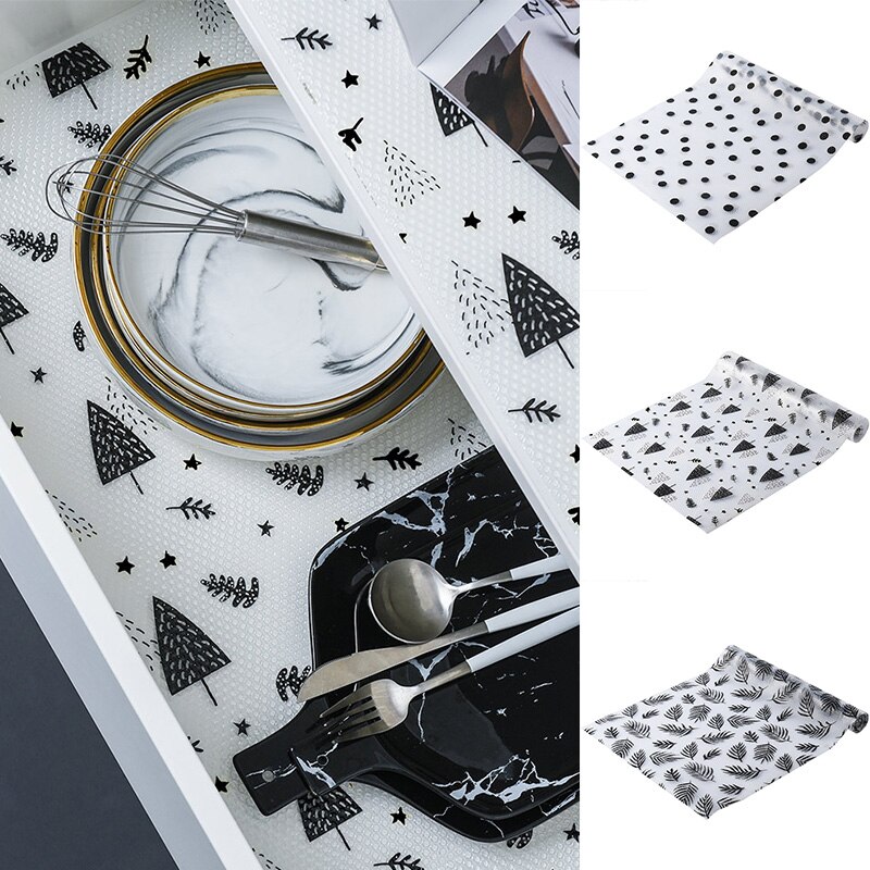 Lademat oliebestendig vochtbestendig keukentafel plankvoering matten kasten onderlegger papier antislip waterdichte kast placemat 45*122 cm