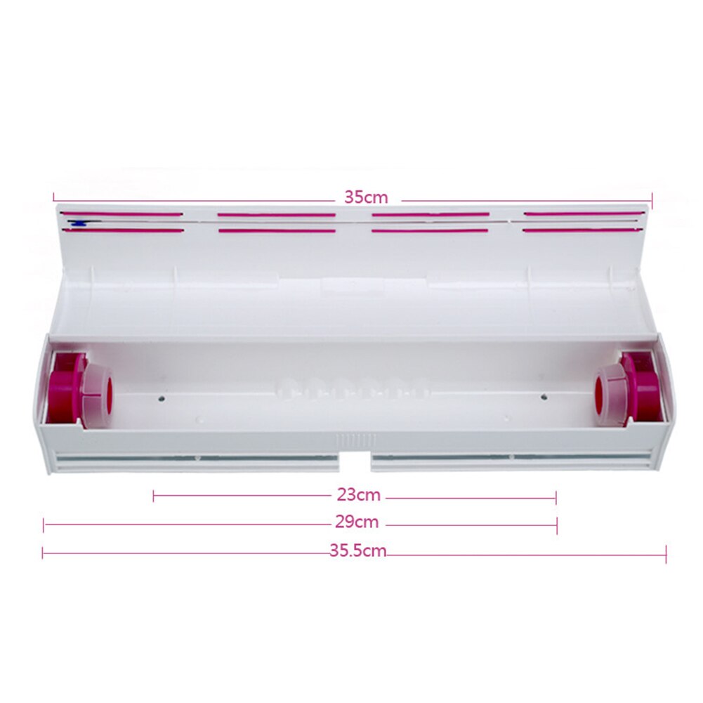 Plastic Film Wrap Cling Dispenser Household Kitchen Supplies Cling Cutting Box Kitchen Food Preservation Film Storage Holder: Default Title