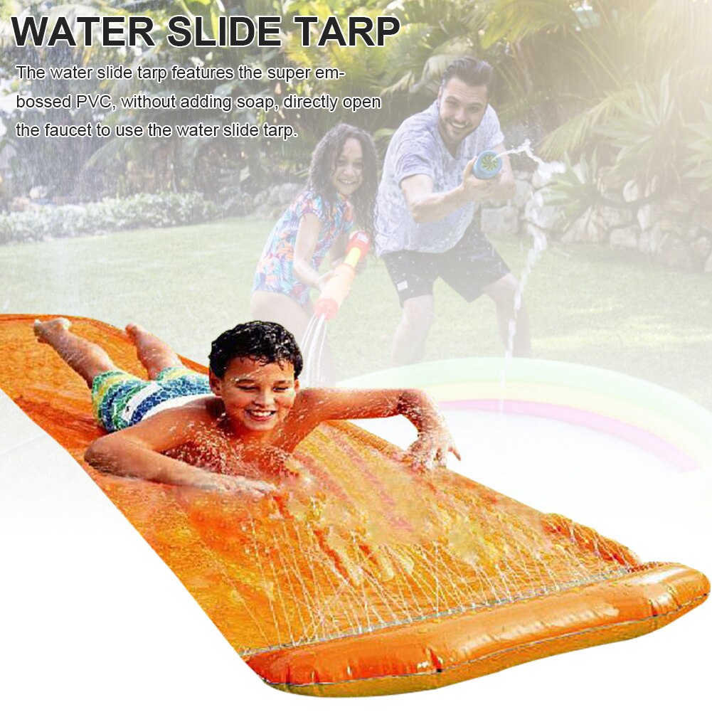 Enkel Water Slide Mat Achtertuin Water Slide Board Tarp Zomer Zwemmen Spray Water Speelgoed Voor Kinderen Buiten Plezier Hebben