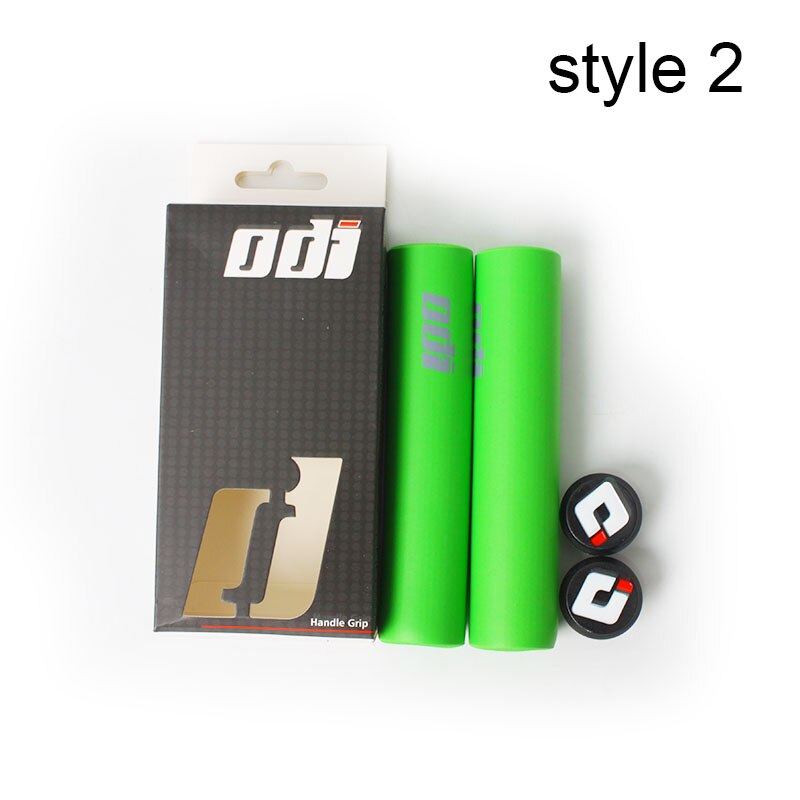 Odi cykelstyre grepp mtb silikon antisladd cykelstång greppskydd 130mm för road mountain hopfällbar blance cykeltillbehör: Grön -1 par stil 2