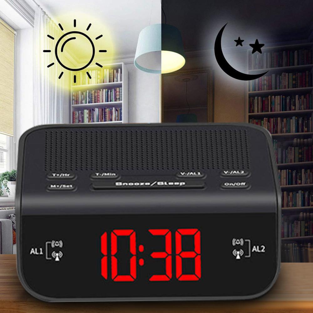 Fantastische Led Fm Radio Digitale Wekker Met Sleep Timer Snooze Fuction Compacte Digitale Modern Eu Plug Digitale Cd: Default Title