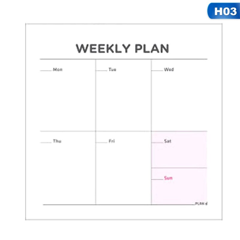 60 ark desktop plan bog notesblok sticky note afrivbare noter bog tidsplan note papir: Lyserød