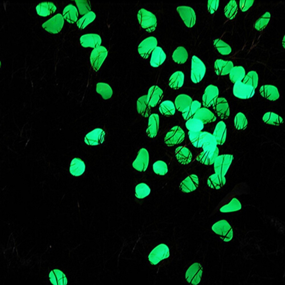 50 stuks glow in the dark tuinkiezels, lichtgevende stenen, stenen voor looppaden, tuinpaden, patio's, gazons, tuindecoratie, lichtgevende stenen