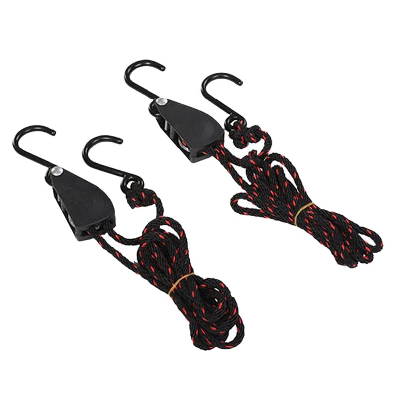 2 stuks katrolratels kajak en kano boot boeg en achtersteven touw slot vastzetriem 1/8 inch duty verstelbare touwhanger