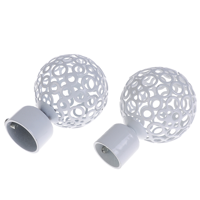 2Pcs Curtain Rod Ends 22mm 28mm Dia Drapery Curtain Rods Iron Ends Caps Finials Accessories