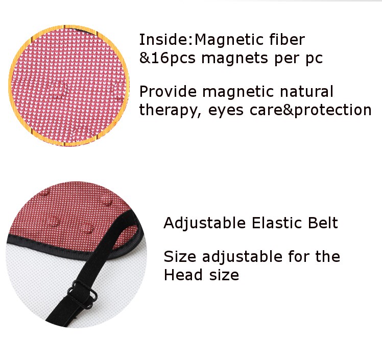 20 sztuk/partia kolor czarny lub wino kolor czerwony pielęgnacja oczu magnetyczne śpiące oko opaska na oczy