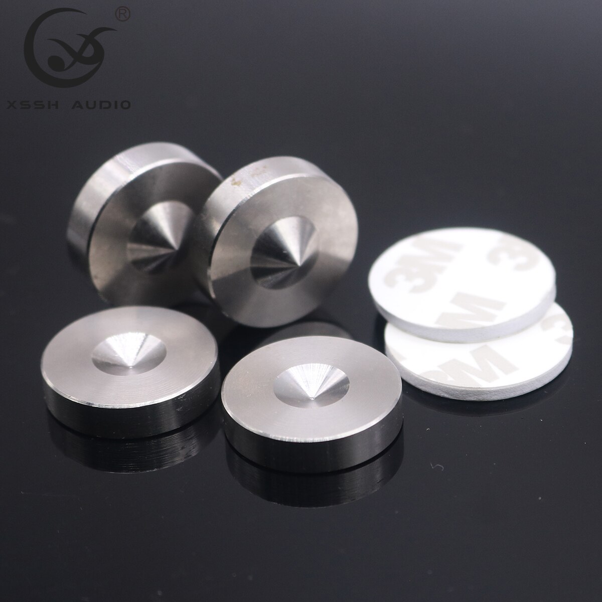 Oehlbach Spike S 2000, hoogwaardige spike-set van massief metaal met sluitring, perfect voor kleine en grote luidsprekers, 4 stuks, zwart