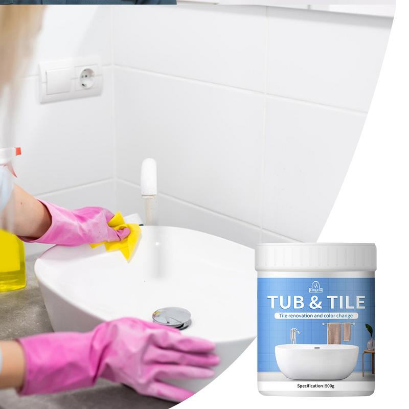 Badezimmer-Fliesen-Farbset, wasserbasiertes, schnell trocknendes Bad, Reparatur-Set, Glaskeramik-Renovierung, Badezimmerfarbe für Badewannen, Waschbecken