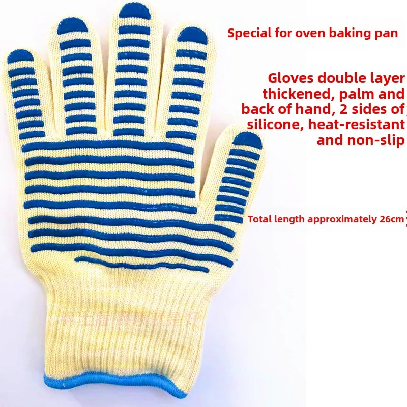 Aramid Glove High Temperature Resistant 300 To 500degree, Anti-cutting, Wear-resistant, Non-slip Wrist Guard Kevlar Fiber Gloves: Rose Red