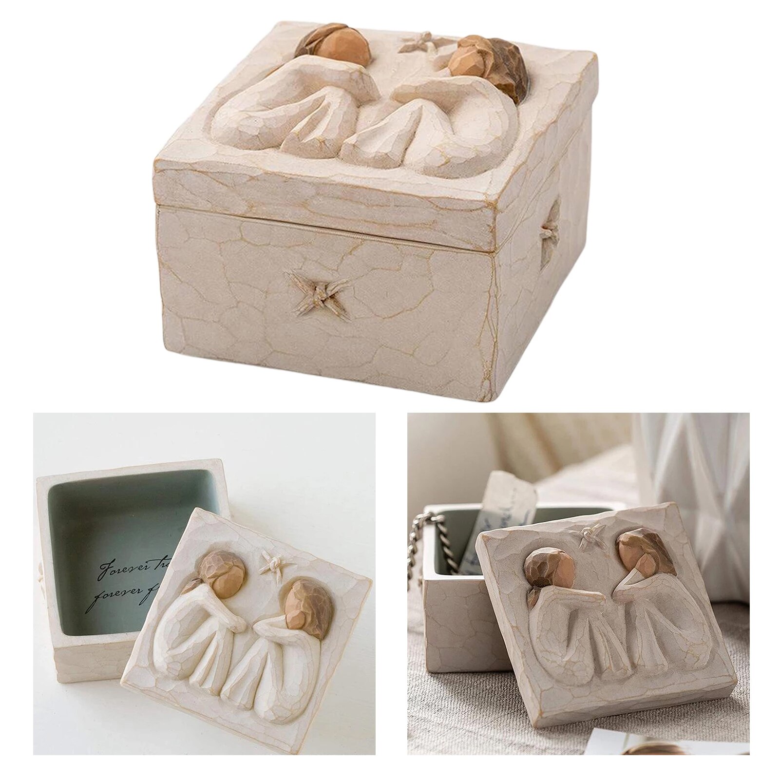 Couple Jewelry Box Unique Modern Valentine's Day Container