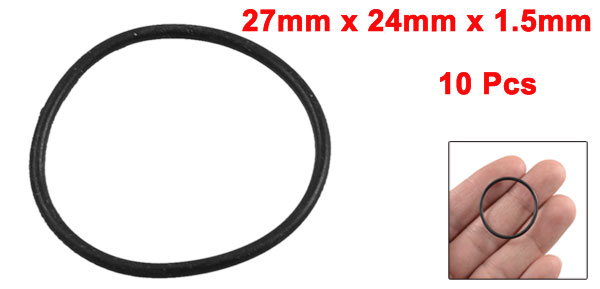 Uxcell 10 Pcs 1.5mm Black Rubber Oil Filter O Ring Seal Gaskets Id 18mm 19mm 20mm 21mm 22mm 25mm 27mm 28mm