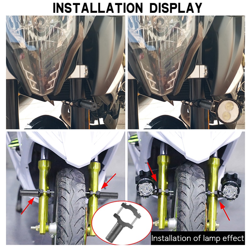Universele Motorcycle Koplamp Beugel Mount Stand Ondersteuning Uitbreiding Beugel Vaste Lamphouder Motorfiets Accessoires