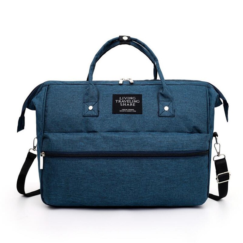 Large Capacity Diaper Bag Baby Nappy Bag Mummy Daddy Backpack Waterproof Casual Laptop Bag Milk Bottle Bag: blue