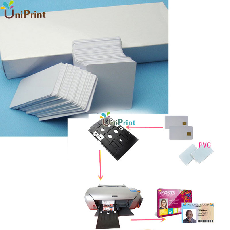 Up 50 Stuks Pvc Card Voor Canon/Epson Afdrukbare Inkjet Premium Lege Pvc Id-kaart 85.5x54mm