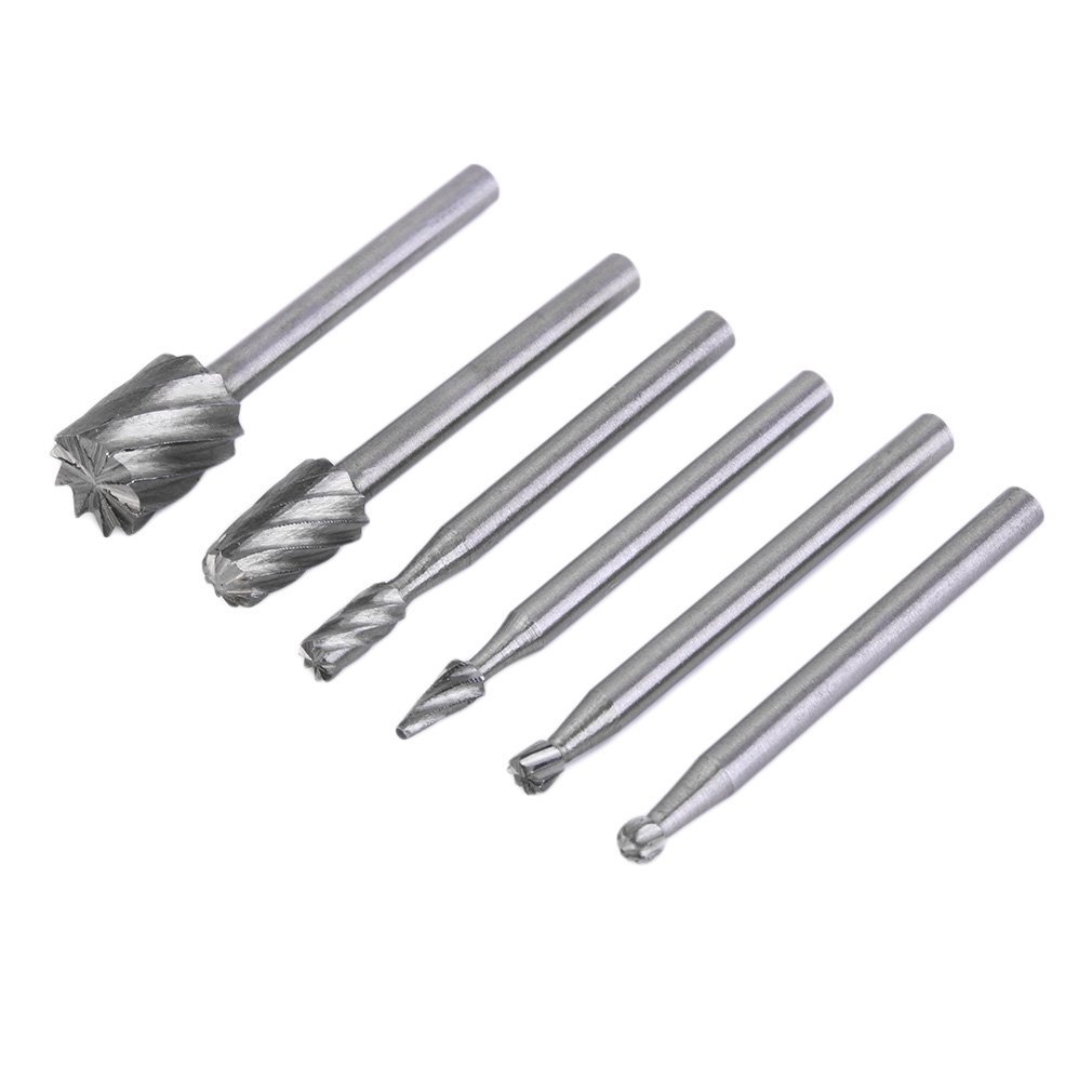 6pcs Universal HSS Routing Router Grinding Bits Burr Rotary Tool